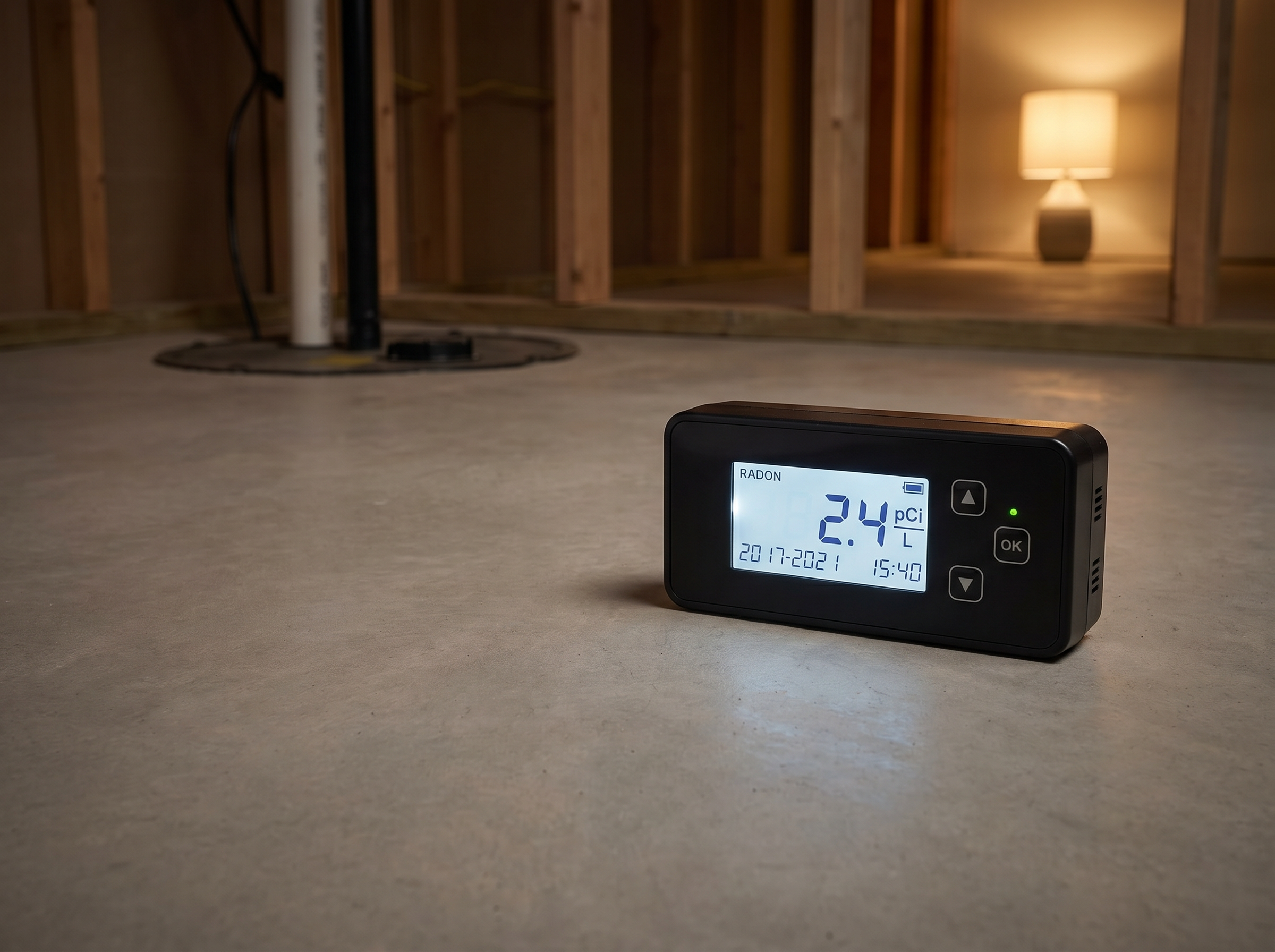 Professional radon testing equipment